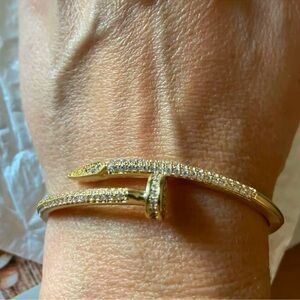 Just Un Clou Nail Crystal Bangle Bracelet